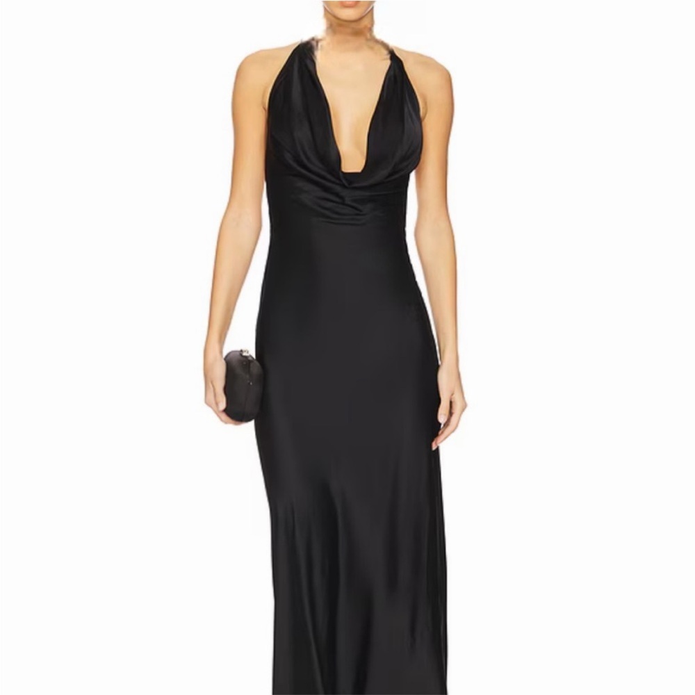 Express Black Maxi Halter Dress - Picture 2 of 2